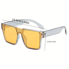 Oversized Square Sunglasses UV400 for Beach Party Club