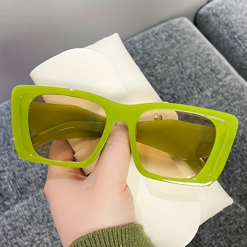 Y2K Jelly Square Sunglasses UV400 Beach Party Shades