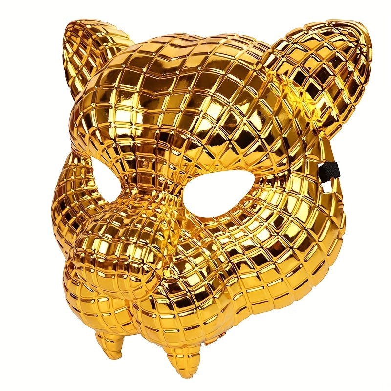 Golden Leopard Mask Half Face Carnival Party Animal Mask