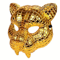 Golden Leopard Mask Half Face Carnival Party Animal Mask