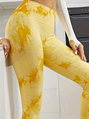 Tie Dye Quick Drying Yoga Pants High Waist Leggings