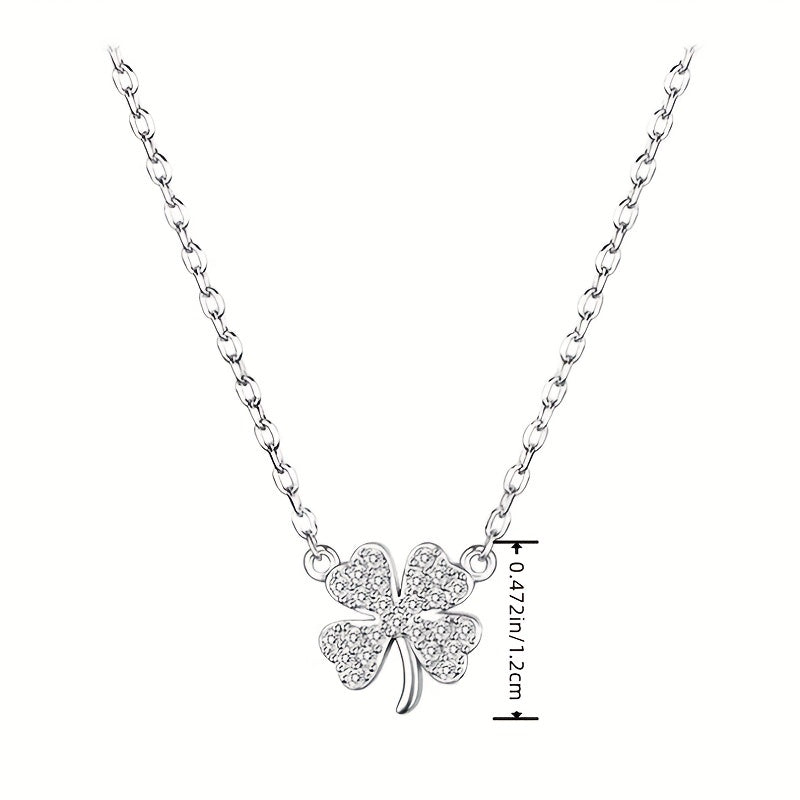 Classic Clover Silver Pendant Necklace for Men Women