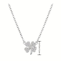 Classic Clover Silver Pendant Necklace for Men Women