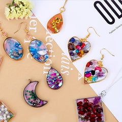 56Pcs Metal Geometric Frame Charm for DIY Jewelry Making