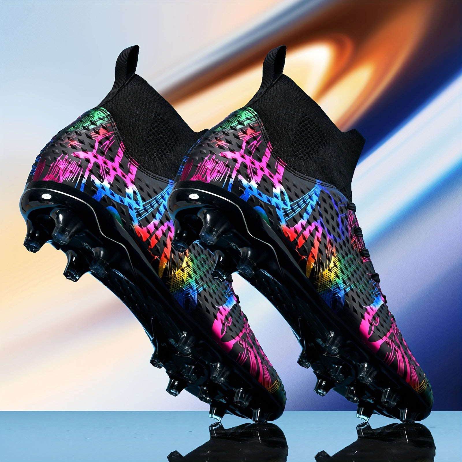 Boys' High Top Non Slip Football Cleat With Spikes