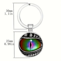 Vintage Lizard Eye Keychain Necklace Bag & Wallet Charm Boys Girls