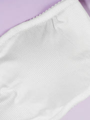 Ribbed Strapless Bandeau Bra Soft Stretch Everyday Women's Lingerie