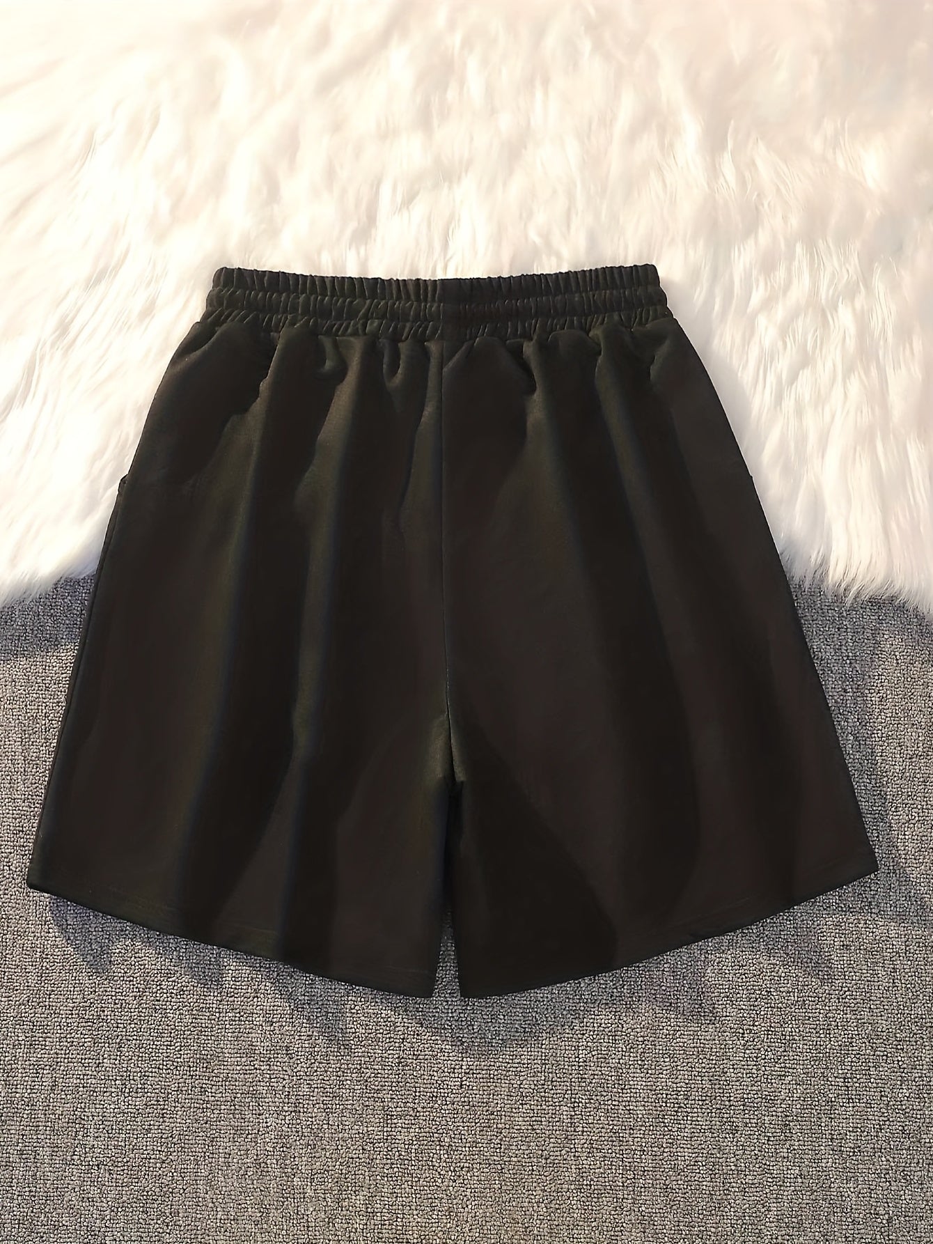 Solid Drawstring Shorts for Women