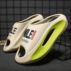 Men's Platform Slides Comfortable Non Slip Cloud Slippers