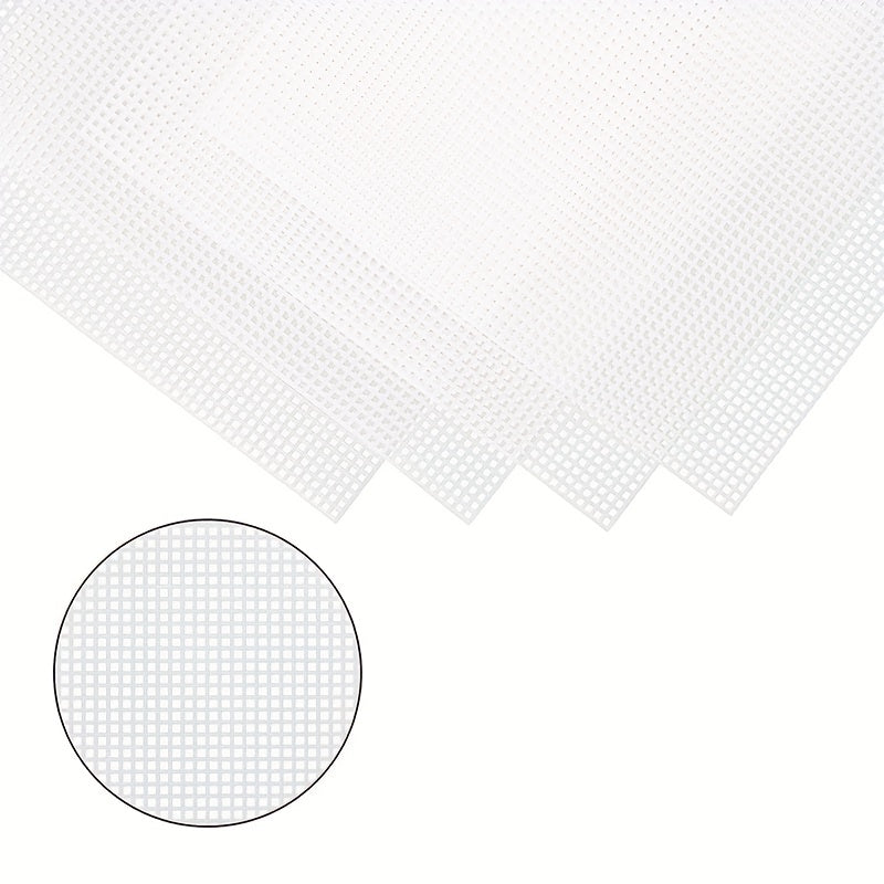 3pcs Plastic Mesh Canvas Bed Sheets For Embroidery Acrylic Yarn