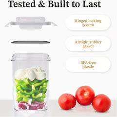 6pcs BPA Airtight Food Storage Containers Set Kitchen Canisters Spaghetti Sugar