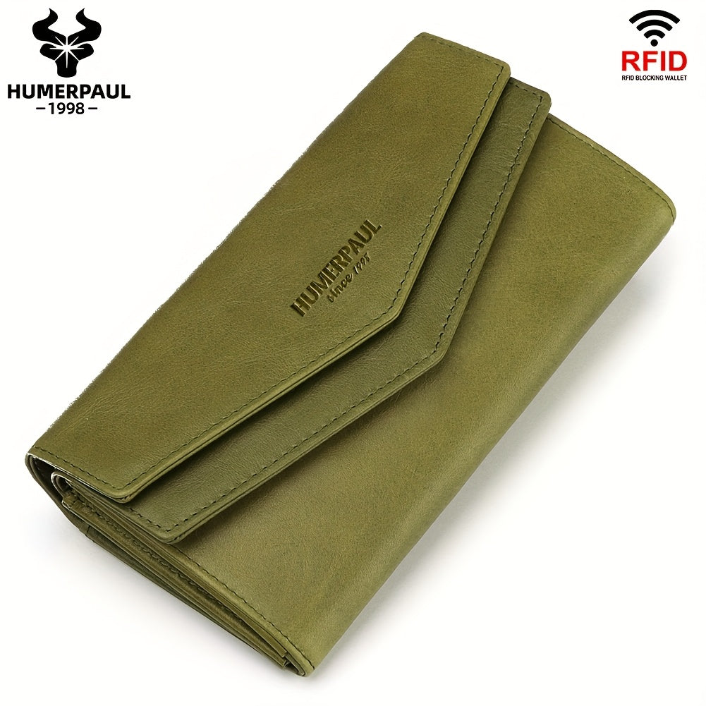Real Leather Women's Wallet Handbag Anti Magnetic Wallet