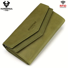 Real Leather Women's Wallet Handbag Anti Magnetic Wallet