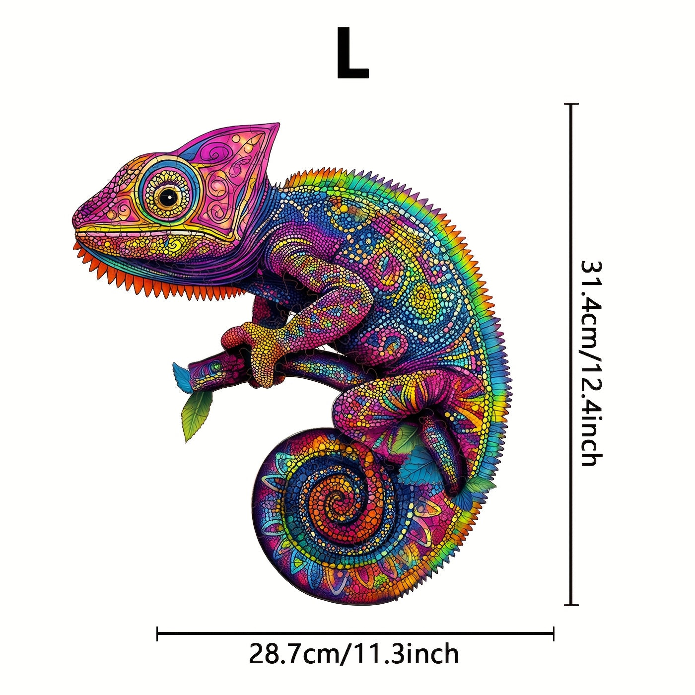 Extra Challenging Jigsaw Puzzle Irregular Shaped Pieces Chameleon Effect