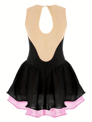 Girls Sleeveless Dance Skating Dress Comfortable