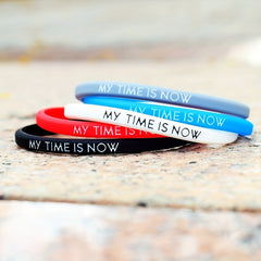 Letter Pattern Silicone Stretch Bracelet for Teens Girls