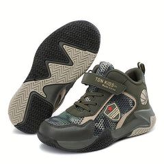 Camouflage Basketball Shoes for Boys Breathable Non Slip Sneakers