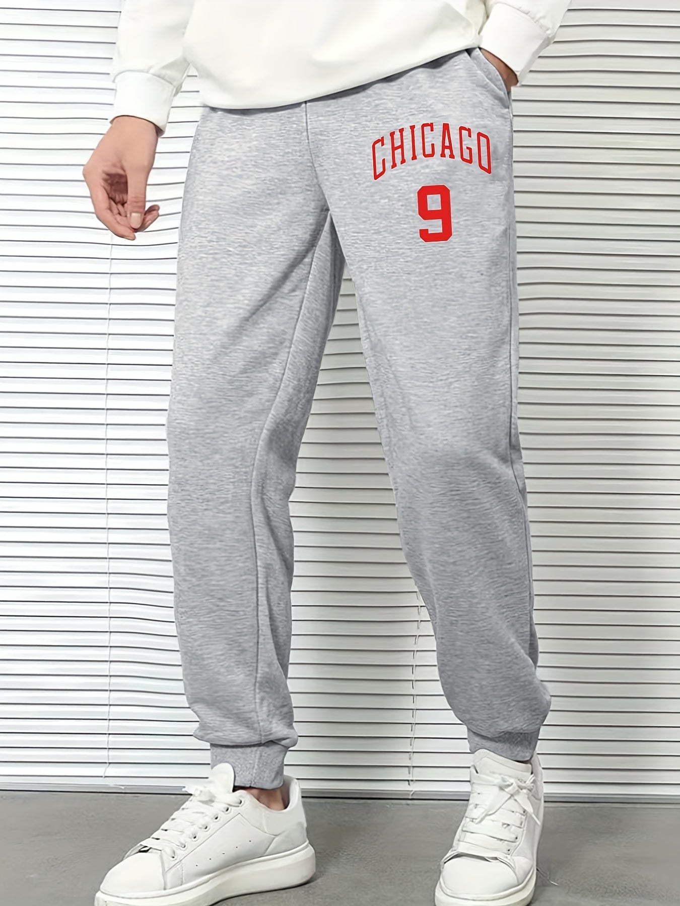 Men's Chicago And 9 Sports Pants Men's Casual Drawstring Jogging Trousers