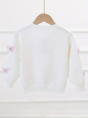 Girls' Butterfly Appliques Cardigan Coat Spring/Fall Clothes