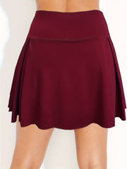 Sports Skort Women's Plus Wide Waistband Tummy Control Pleated T