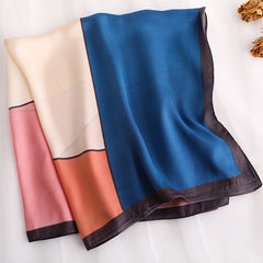 Geometric Square Printed Silk Scarf