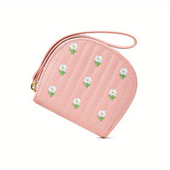 Small Flower Coin Purse Zipper Coin Purse For Girls