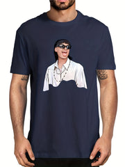 Men's Lightweight Graphic Tee for Summer Outdoor Activities