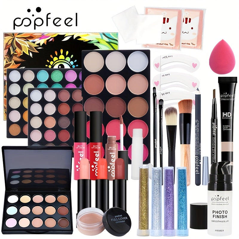 All In One Makeup Set Eyeshadow Palette Lip Gloss Lipstick Concealer