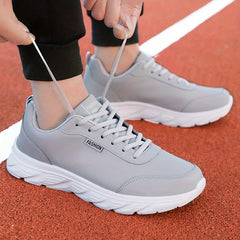 Waterproof Faux Leather Low Top Sneakers for Women