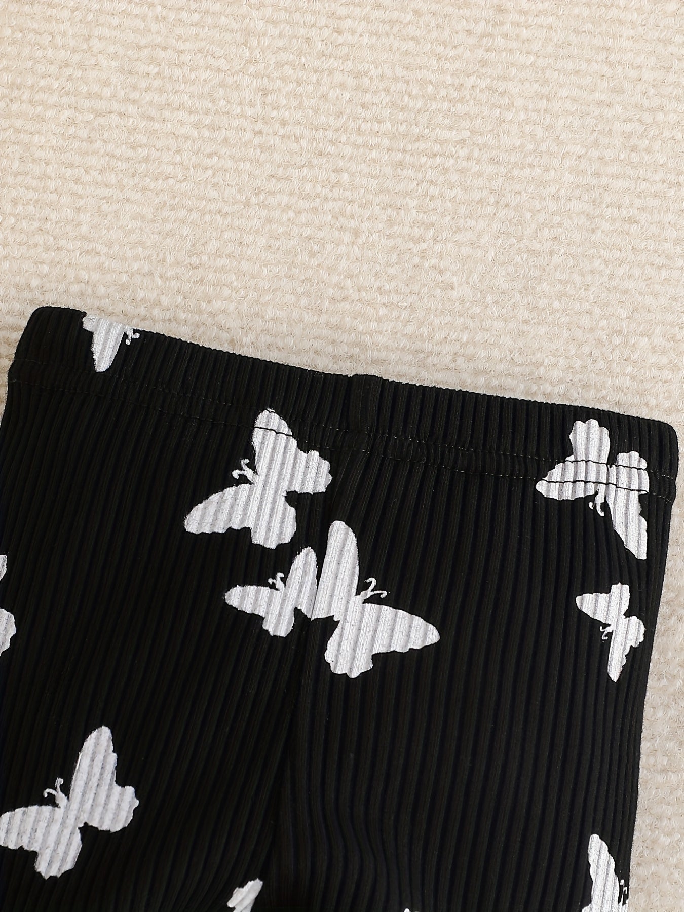 Baby Girls Butterfly Print Cotton Pants for Spring/Autumn