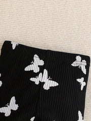 Baby Girls Butterfly Print Cotton Pants for Spring/Autumn