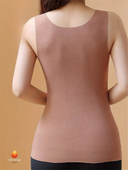4pcs Seamless Thermal Underwear Crew Neck Sleeveless Top
