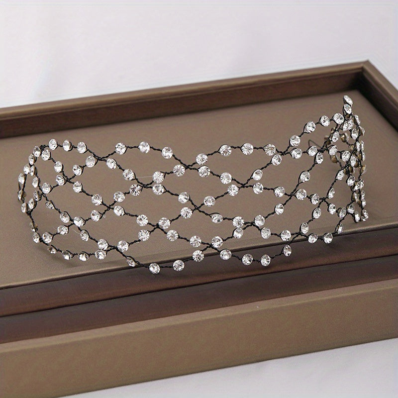 Faux Pearl Hair Tiara Hairband Wedding Accessories For Bride