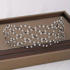 Faux Pearl Hair Tiara Hairband Wedding Accessories For Bride