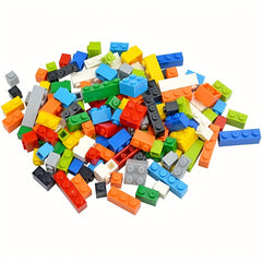 130pcs Bulk Building Blocks City DIY Creative Thick Bricks Educational Toys