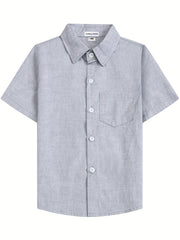 Boys Short Sleeve Button Down Shirt