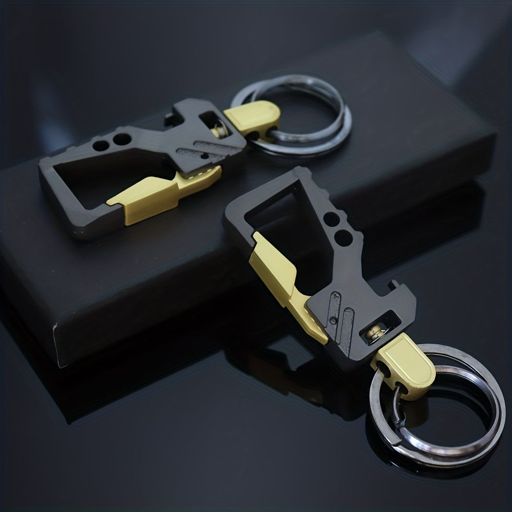 Outdoor Adventure Keychain with Bottle Opener & Car Key Pendant