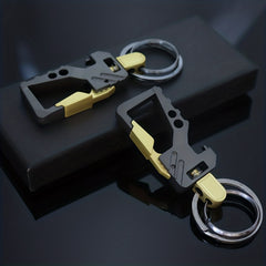Outdoor Adventure Keychain with Bottle Opener & Car Key Pendant