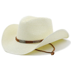 Summer Western Cowboy Straw Hat Sun Hat for Women Men