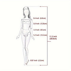 8pcs Doll Swimsuit Set Mermaid Skirts Surfboard Swim for 11.5in Dolls