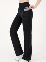 High Waisted Bootcut Leggings With Pockets Flared Yoga Pants
