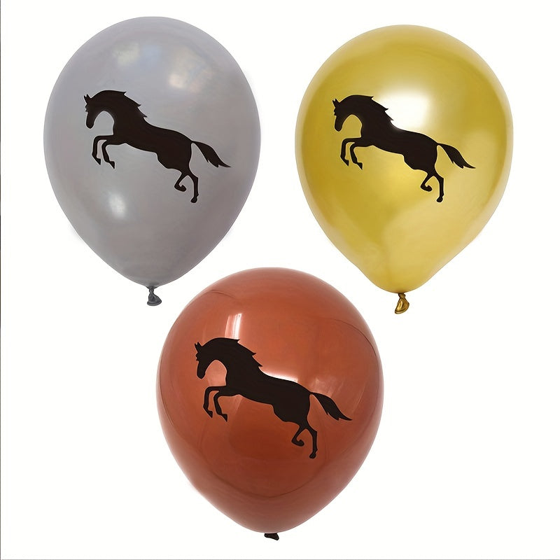 12pcs Horse Cowboy Theme Balloons Birthday Party Decoration Supplies