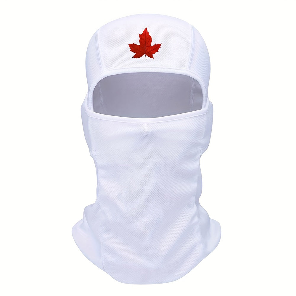 Canada Maple Leaf Print Mask Hood Men Women Outdoor Riding Balaclava Hat