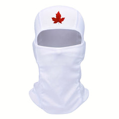 Canada Maple Leaf Print Mask Hood Men Women Outdoor Riding Balaclava Hat