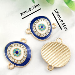 12pcs Mixed Alloy Devil's Eye Enamel DIY Jewelry Charms Halloween