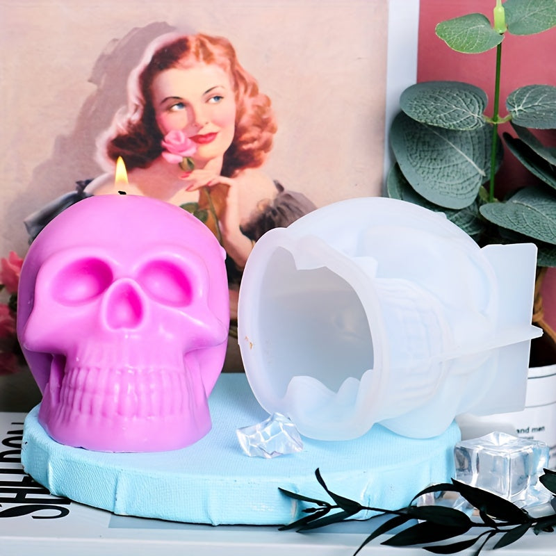 Skeleton Candle Silicone Mold for Halloween Easter Candle Making Soap Gypsum Mol