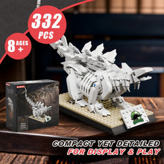 300 pcs Dinosaur Building Blocks Triceratops Stegosaur Tyrannosaurus Rex Fossils