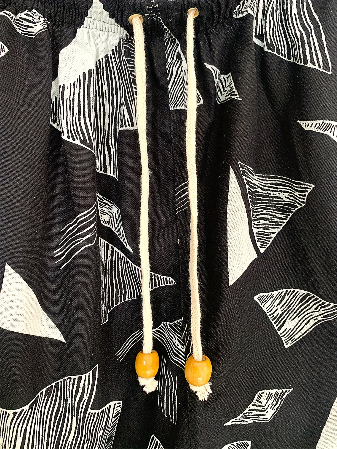 Stones Print Casual Drawstring Summer Pool Beach Shorts Men's Lounge Shorts