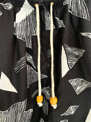 Stones Print Casual Drawstring Summer Pool Beach Shorts Men's Lounge Shorts