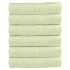 6pcs Bamboo Fiber Square Towel Soft & Absorbent Daily Use 20x20